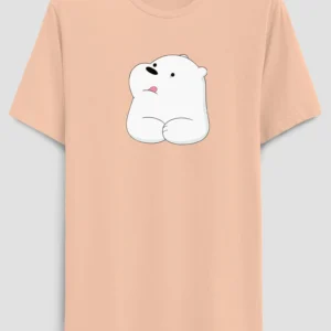Pink Peach Casual Half Sleeve T-Shirt